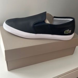 Mens slip on Lacoste shoes size 10